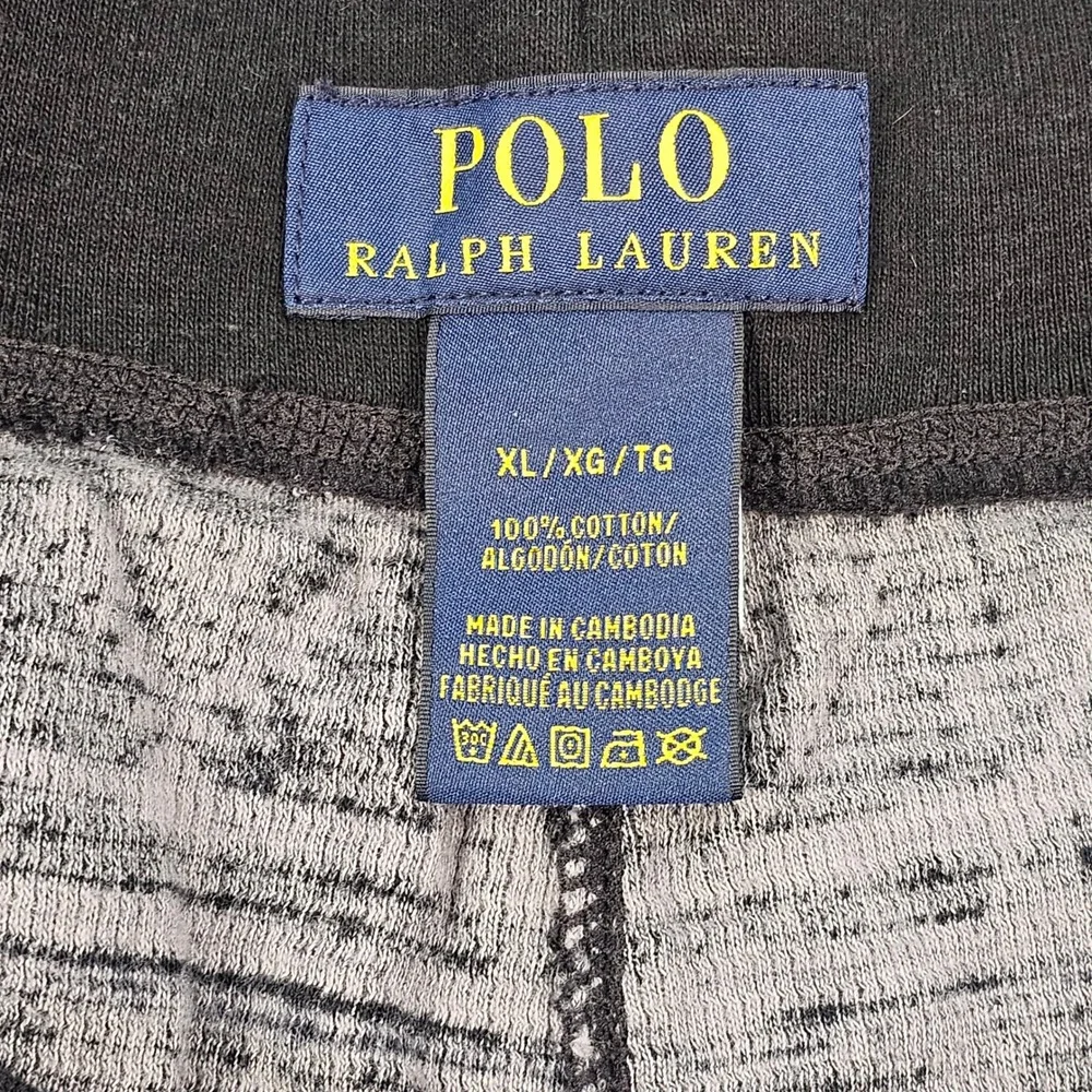 Polo‎ Ralph Lauren Mens Pajama Lounge Pants Black Aztec Print Drawstring XL